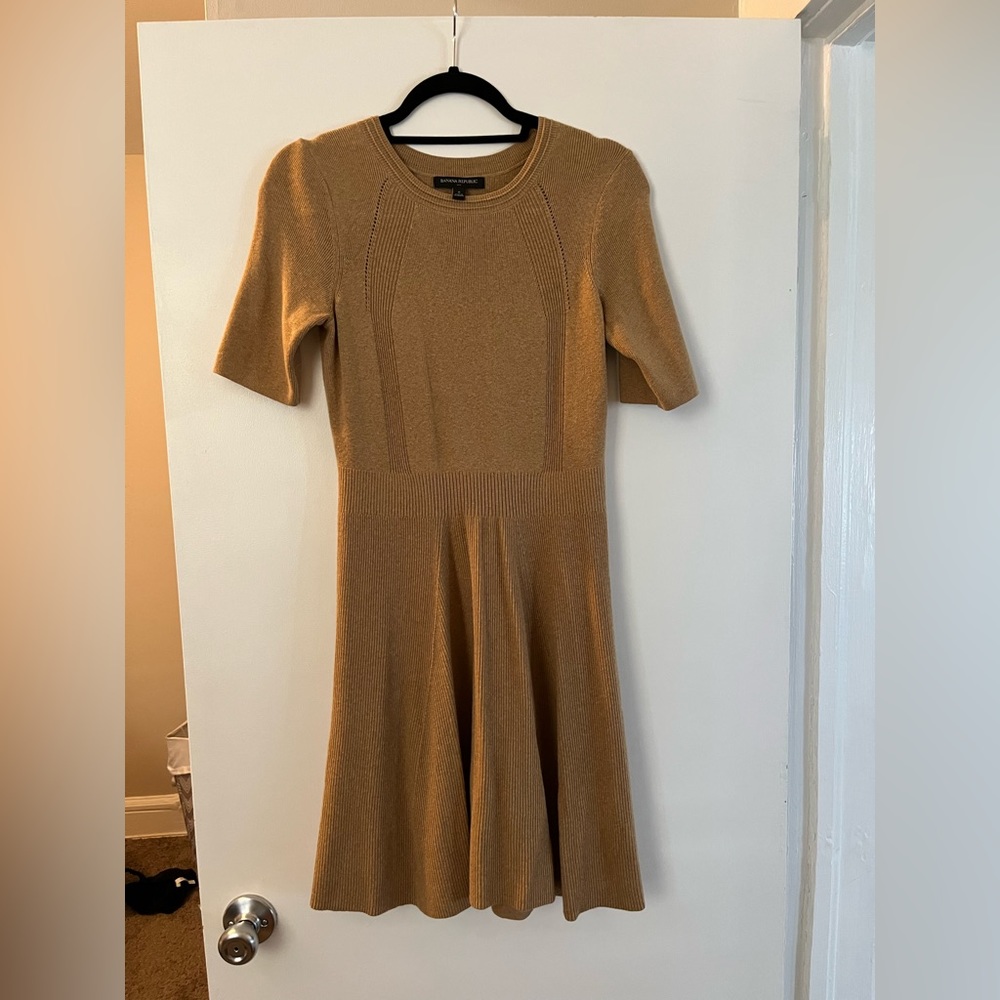 Tan sweater dress